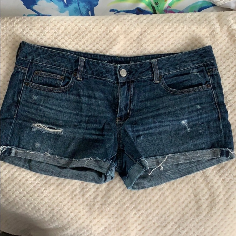 Dark denim shorts